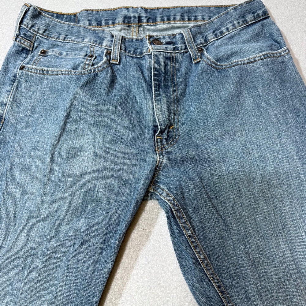 Levi's 505 Regular Fit Straight Leg‎ Jeans Mens W34 L30 Blue Denim Waterless